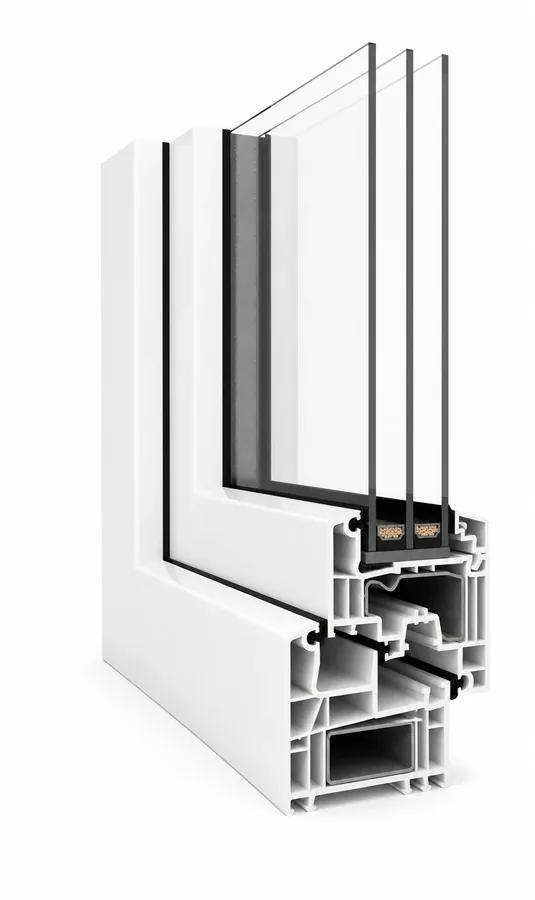 Fenetre PVC double vitrage - vue du modele