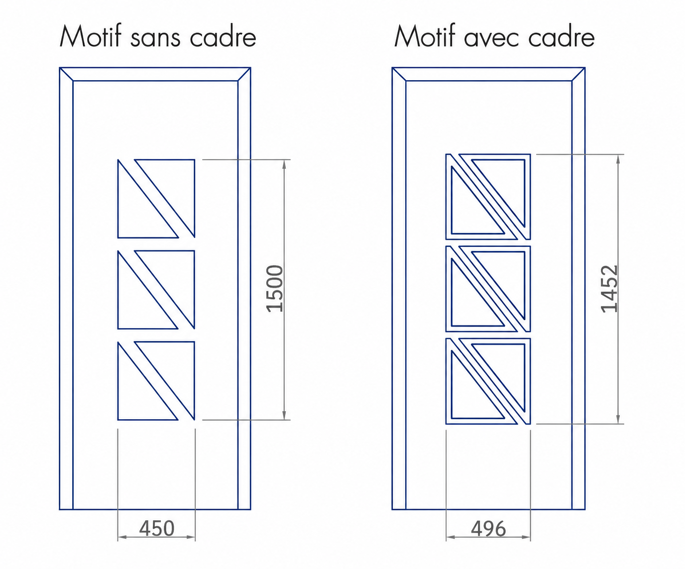 Porte d'entree modele 05 - schema technique