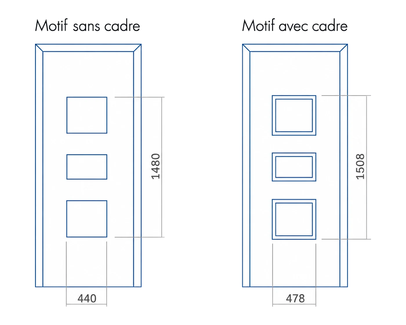 Porte d'entree modele 07 - schema technique