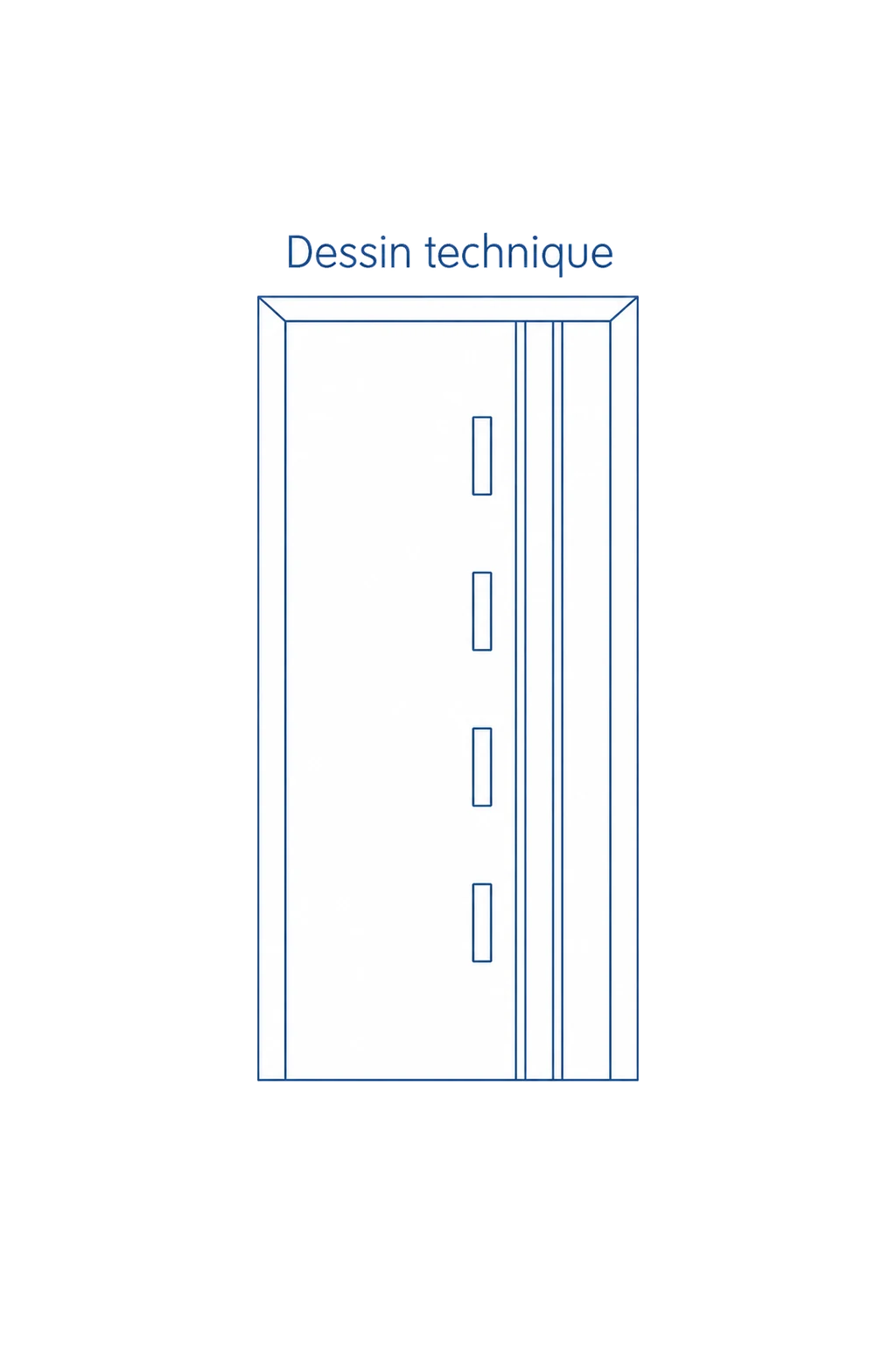 Porte d'entree modele 17 - schema technique