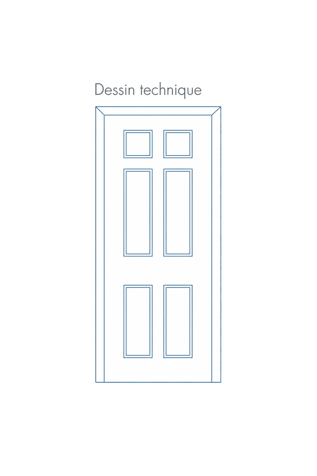 Porte d'entree modele 21 - schema technique