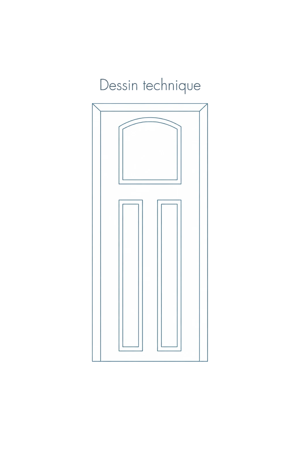 Porte d'entree modele 22 - schema technique