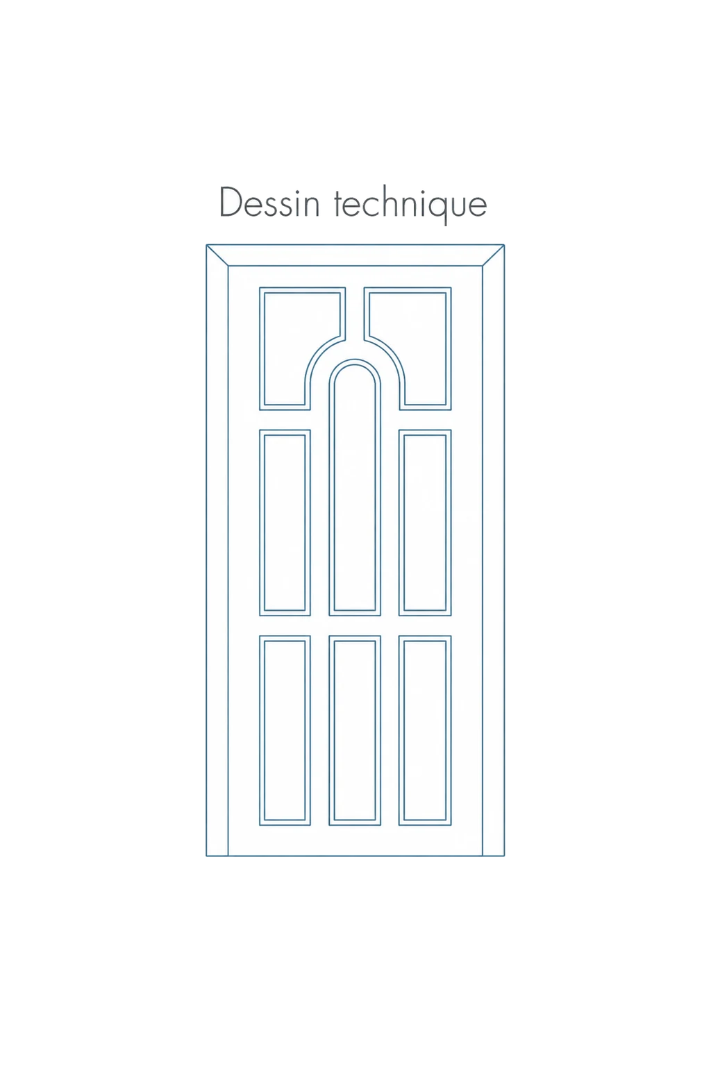 Porte d'entree modele 25 - schema technique