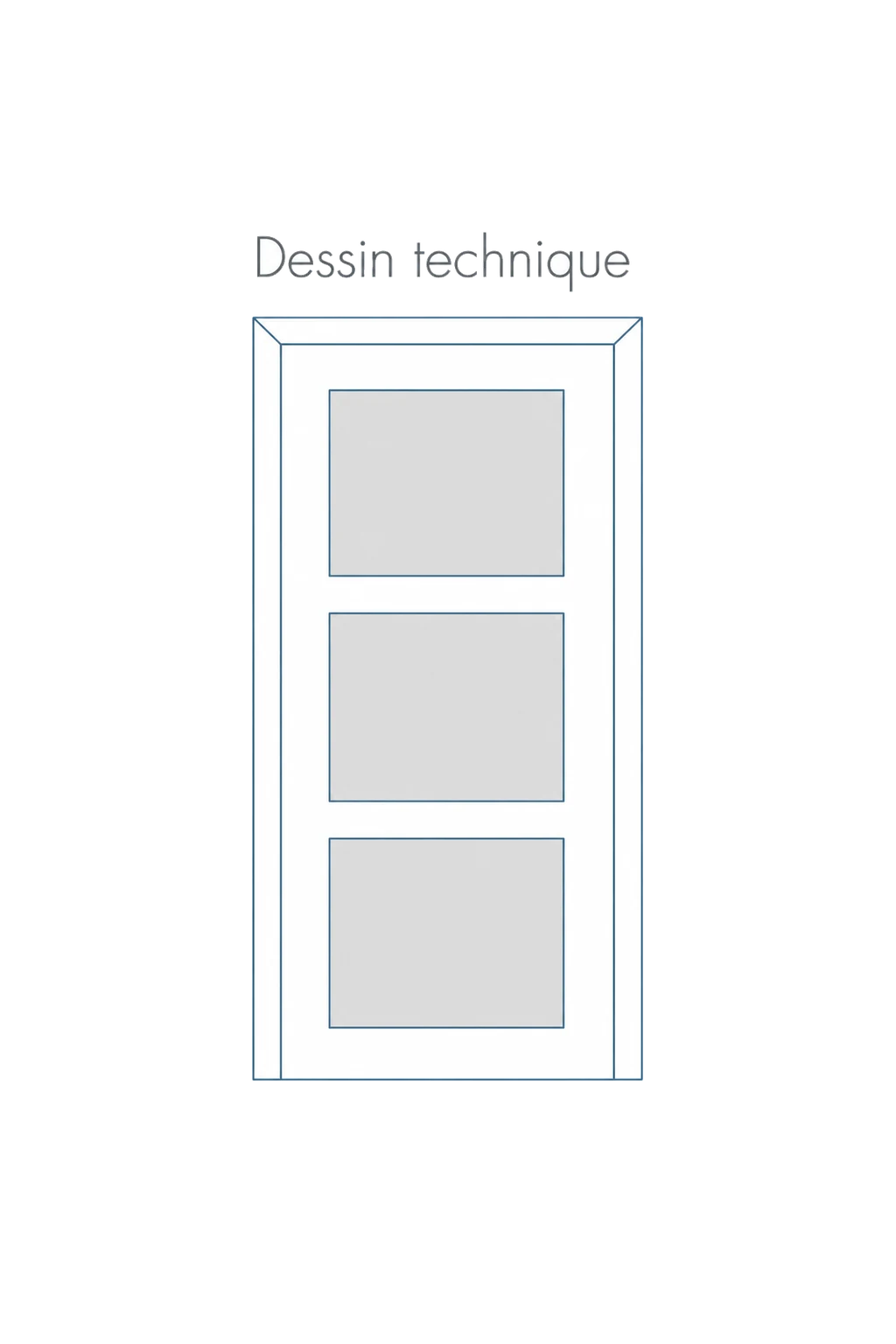 Porte d'entree modele 35 - schema technique
