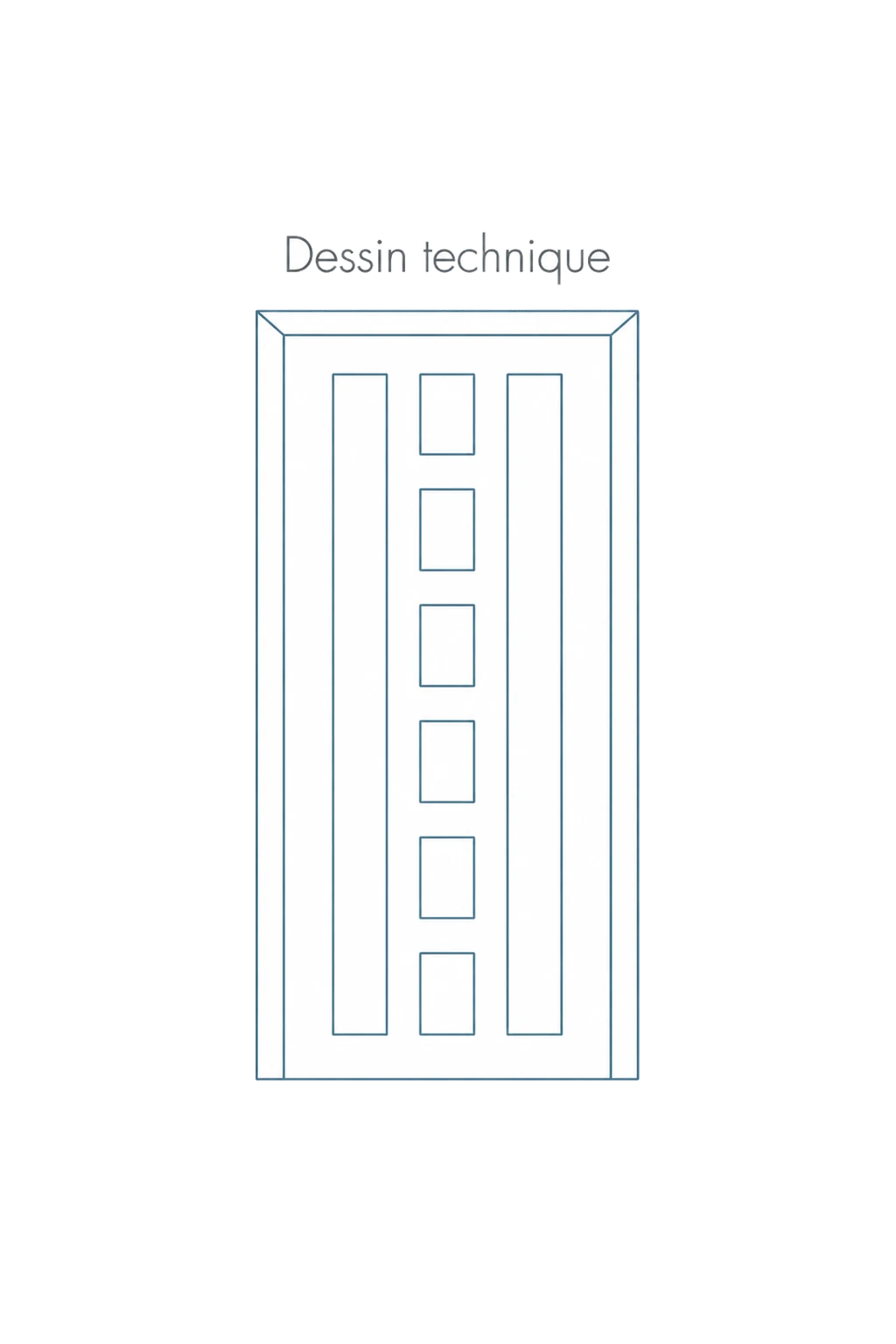 Porte d'entree modele 40 - schema technique